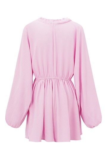 Roze jurk achterkant