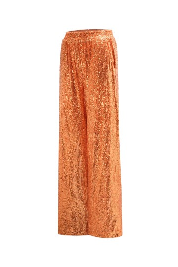 Oranje glitter broek