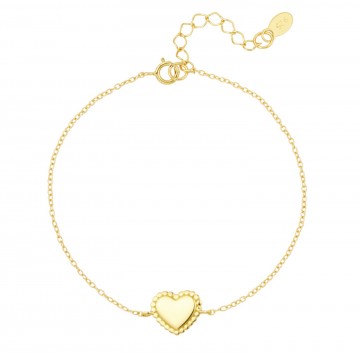 925 sterling zilveren armband met hartje