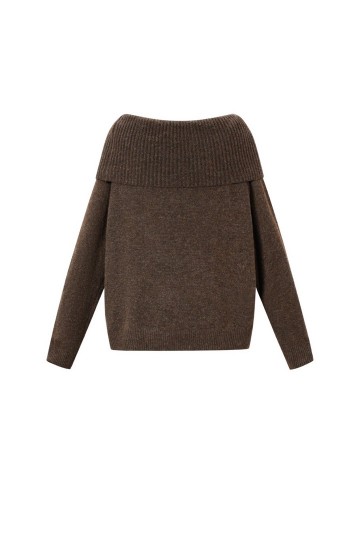 Achterkant bruine sweater