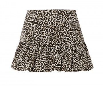 Achterkant rokje met luipaard print