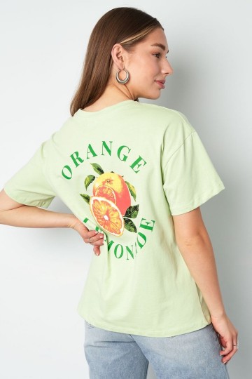 Achterkant t shirt orange lemonade