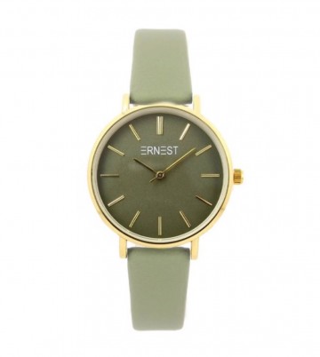 Amandelgroen ernest horloge