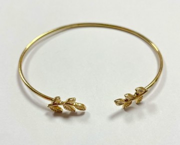 Armband blaadjes   goudkleurig