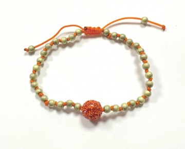 Armband goudkleurig oranje