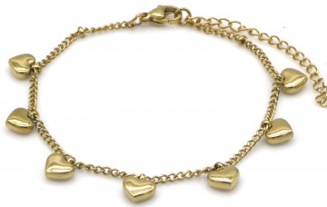 Armband met hartjes   stainless steel
