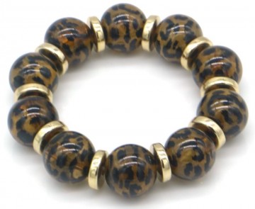 Armband met luipaard print kralen