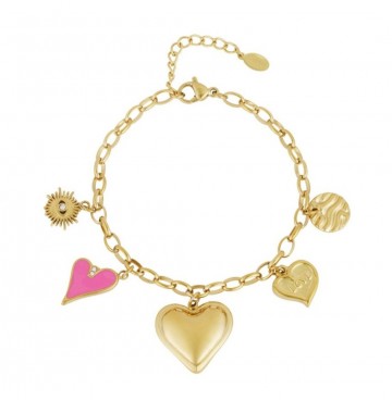 Armband met vrolijke hangertjes