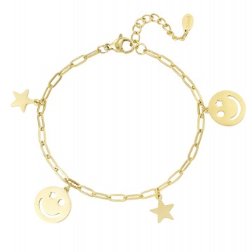 Armband smiley en sterren