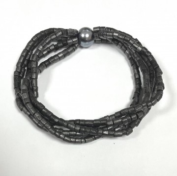 Armband zwart met kralen
