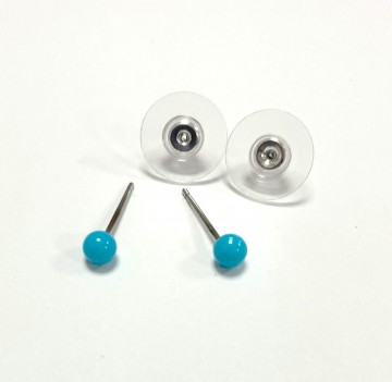 Blauwe mini oorknoppen