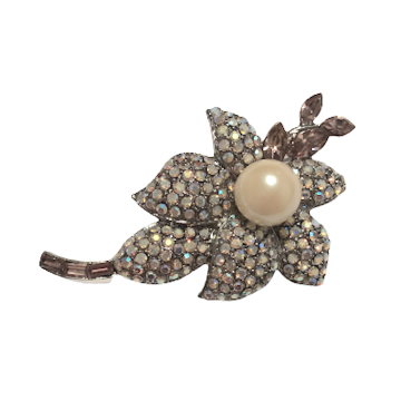 Broche met zirkonia steentjes