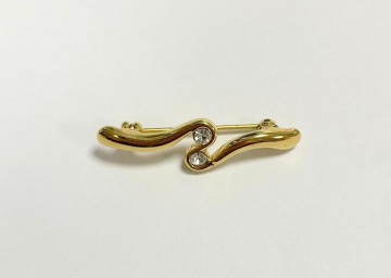 Broche met zirkonia stenen