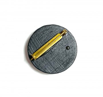 Button   zwart bloemenprint