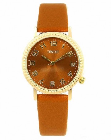 Camel kleurig horloge   dore serra 