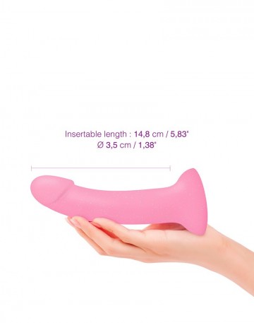 Dildo flexibel roze glitter