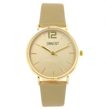 Ernest horloge   brond goudkleurig