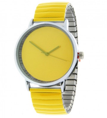 Ernest horloge   fancy plain   geel