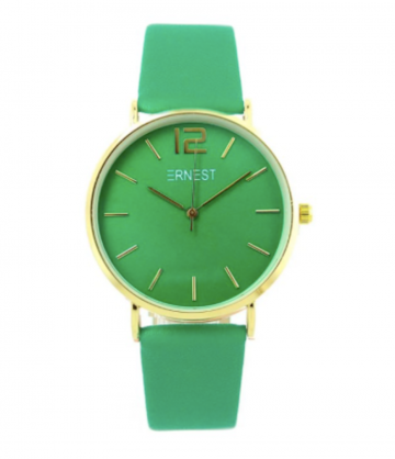 Ernest horloge   groen   lentekleuren