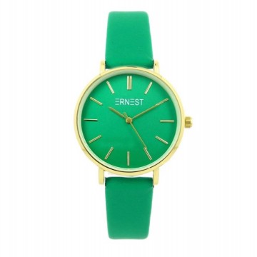 Ernest horloge   groen goudkleurig