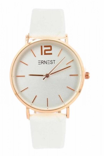 Ernest horloge   wit rose kleurig