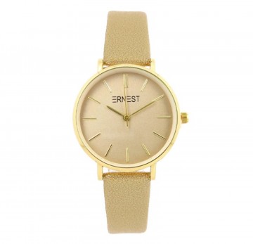 Ernest horloge brons kleurig