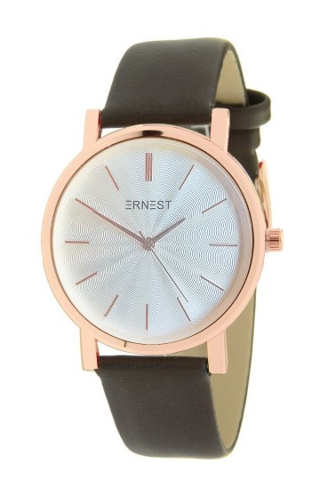 Ernest horloge choco en rosekleurig