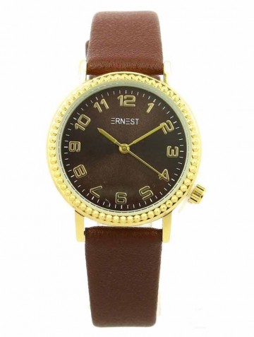 Ernest horloge choco goudkleurig