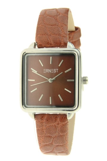 Ernest horloge croco camel kleurig
