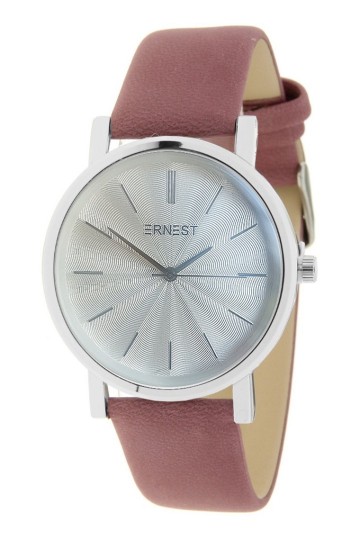 Ernest horloge donker oudroze