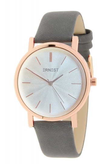 Ernest horloge donkergrijs rose