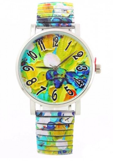 Ernest horloge geel blauwe vrijheid