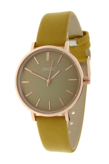 Ernest horloge medium mostard
