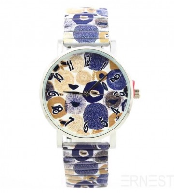 Ernest horloge stones blauw
