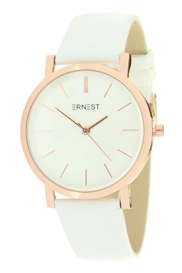 Ernest horloge wit rosekleurig