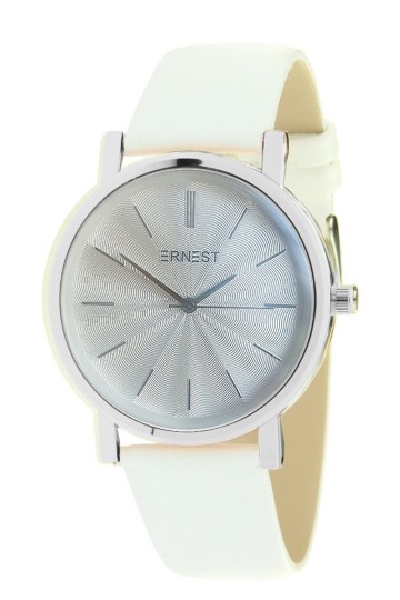 Ernest horloge wit zilverkleurig