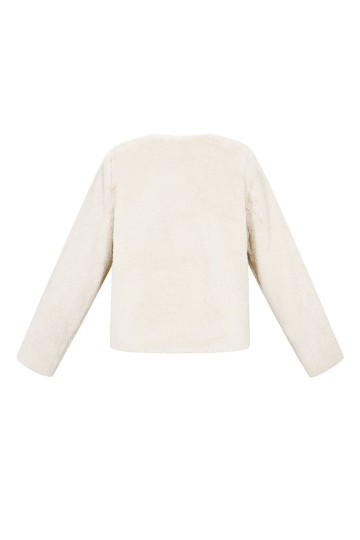 Fake fur jacket   off white