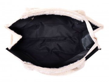 Fake fur tas   wit