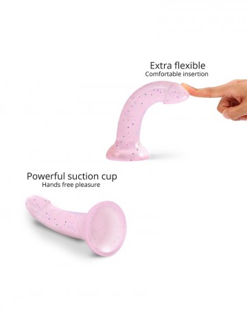 Flexibele roze dildo
