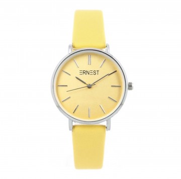 Geel ernest horloge