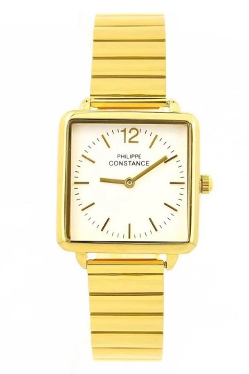 Goudkleurig wit horloge