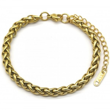 Goudkleurige armband gemaakt van stainless steel