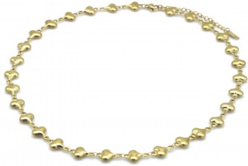 Goudkleurige hartjes ketting