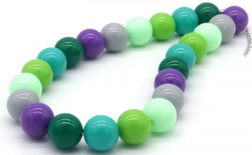 Groen paarse beaded ketting