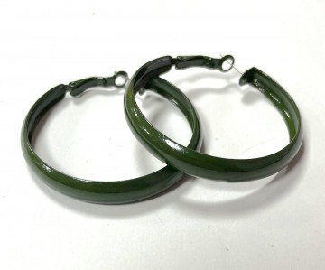 Groene oorringen 45 centimeter