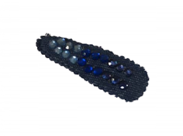 Haarclipje met jeans stof