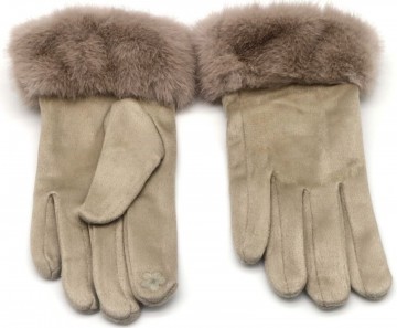 Handschoenen   nep bont   bruin