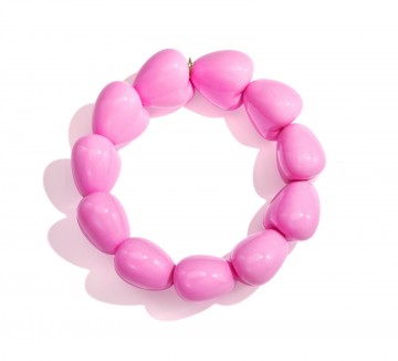 Hartjes armband roze