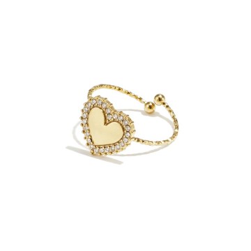 Hartjes ring met zirkonia steentjes