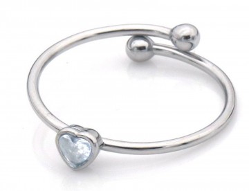 Hartjes ring stainless steel   cz kristal